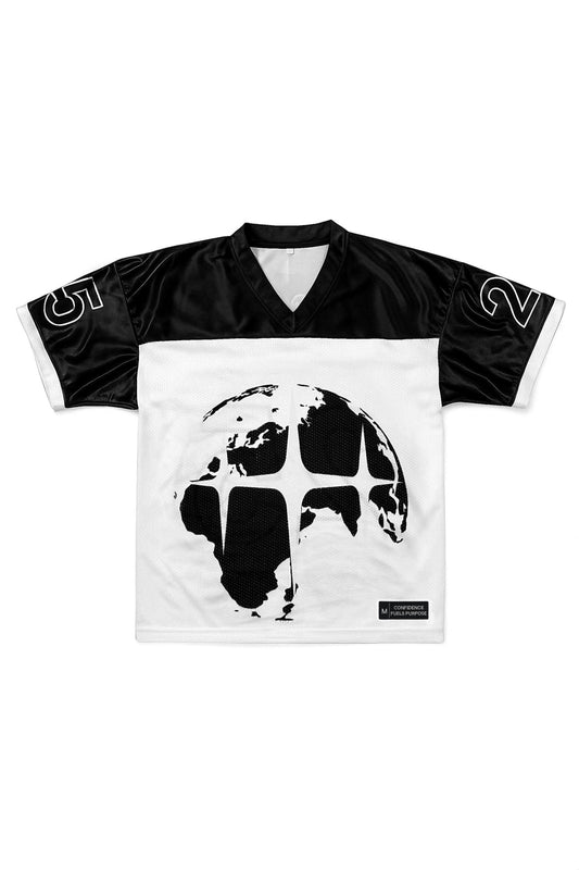 Satin Black Mesh Jersey